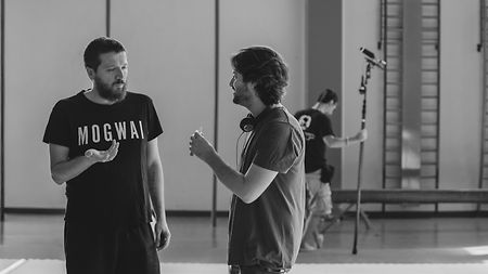 Il direttore della fotografia Cristiano Di Nicola (sinistra) con il regista Paolo Strippoli (destra)