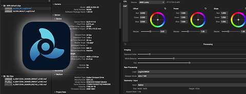 ARRI reference tool in use with logo