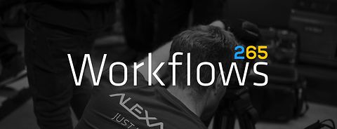 265 Workflows printed over the image of a person wearing a t-shirt with ALEXA 265 claim "just imagine"