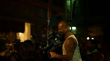 The DP operating an ALEXA 35 on set.