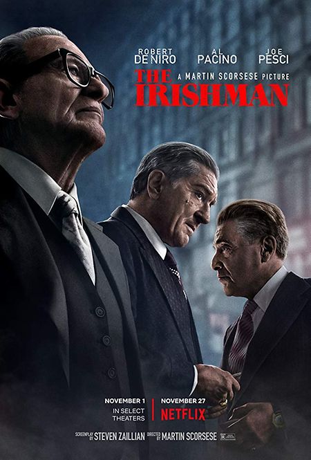 Cover of the movie "The Irishman", shot with the compact movie camera, alexa mini in combination with the master prime lenses. 