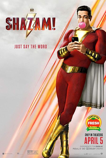 Cover of the film Shazam! - Produced by using ARRI Master Prime Lenses. 