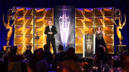 John Gresch of ARRI accepts the Engineering Emmy at the 73rd Engineering Emmy Awards.