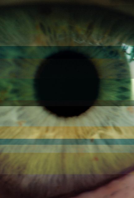 Impressive close-up of an eye, as a representation of alexa 35 sample textures. 