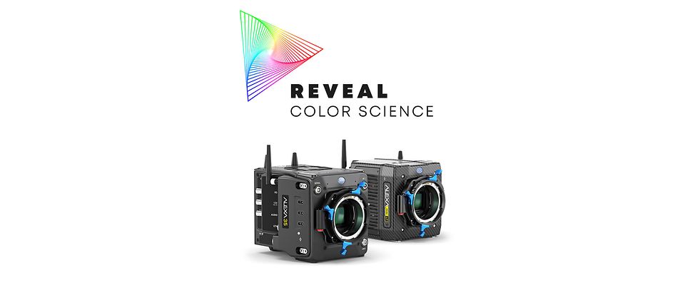 Logo of REVEAL Color Science used by alexa 35 camera.
