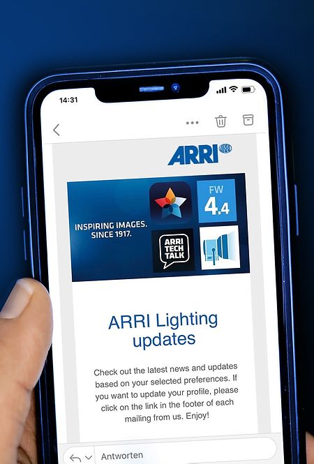 ARRI Lighting updates shown in an ARRI App