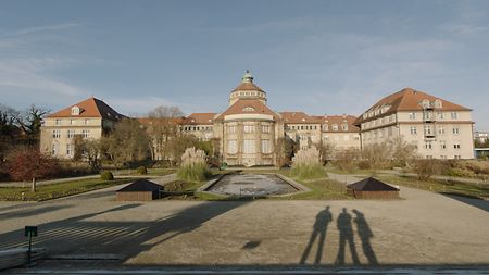 Image showing the main building of the Botanic Garden of Munich in early December