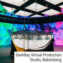 Image of the 360 degree permanent VP stage for filmmaking of DarkBay Virtual Production Studios, Babelsberg, Germany