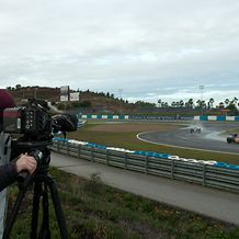All-purpose camera amira shooting sport racing under challenging conditions.