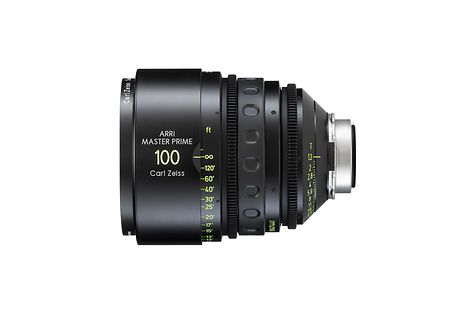 Side view of the high speed prime lens Master Prime 100/T1.3. 