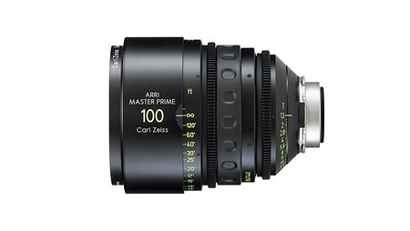 Side view of the high speed prime lens Master Prime 100/T1.3. 