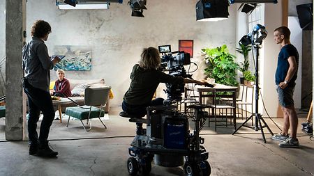 A BTS of a production setup in which the innovative Stellar app is used to control the surrounded lighting via tablet only.