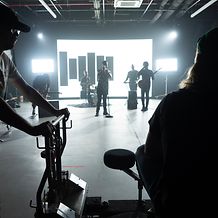 Band setup for a music video at the virtual production studio of ARRI in NYC