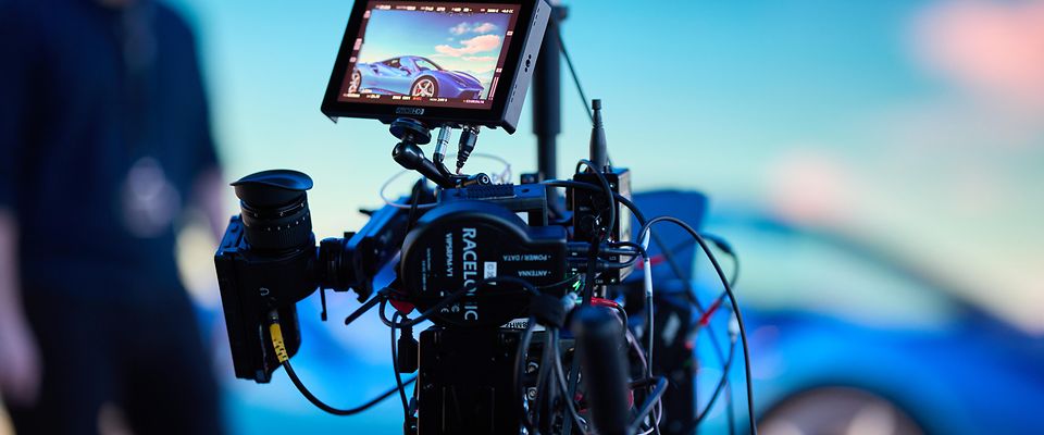 Image of a camera setup designed to support broadcast workflow solutions.